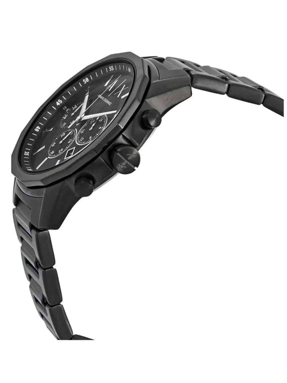 NWT Armani Exchange Banks Chronograph Quartz Black Dial Men's Watch